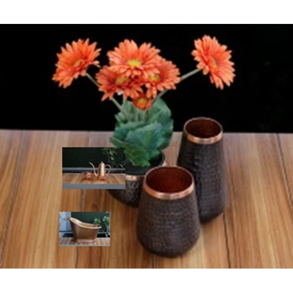 Copper Flower Vase List Gold